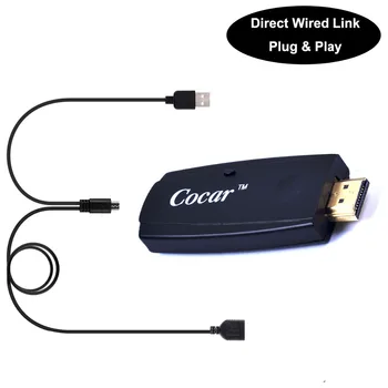 

Miracast Dongle Direct Wired Plug & Play or Wireless HDMI Mirroring Display Live Streaming Adapter Kit for IOS/Android Phone