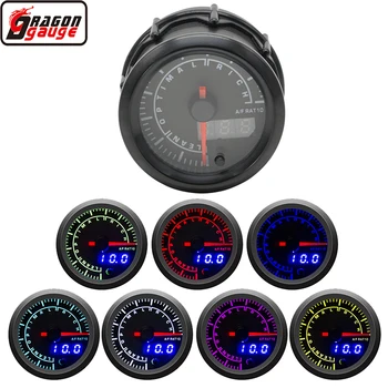 

Dragon gauge High speed stepper motor 52mm 7 Colors LED Dual Display Car Racing Air Fuel Ratio Gauge Narrowband Meter
