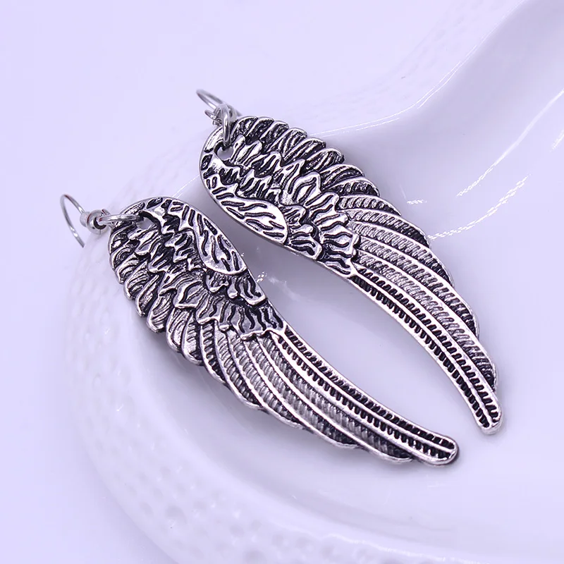2019 подвесные металлические серьги в стиле панк и ретро|angel wing earrings|earrings for womenearrings |