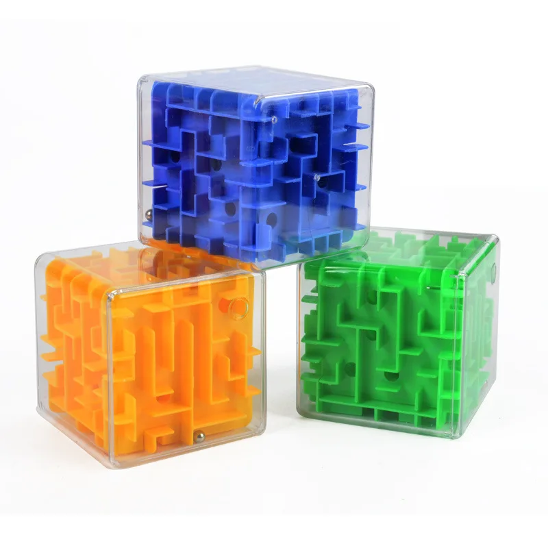 3D куб лабиринт-головоломка игрушка ручная игра Футляр коробка забавная игра в голову вызов Непоседа игрушки баланс Развивающие игрушки