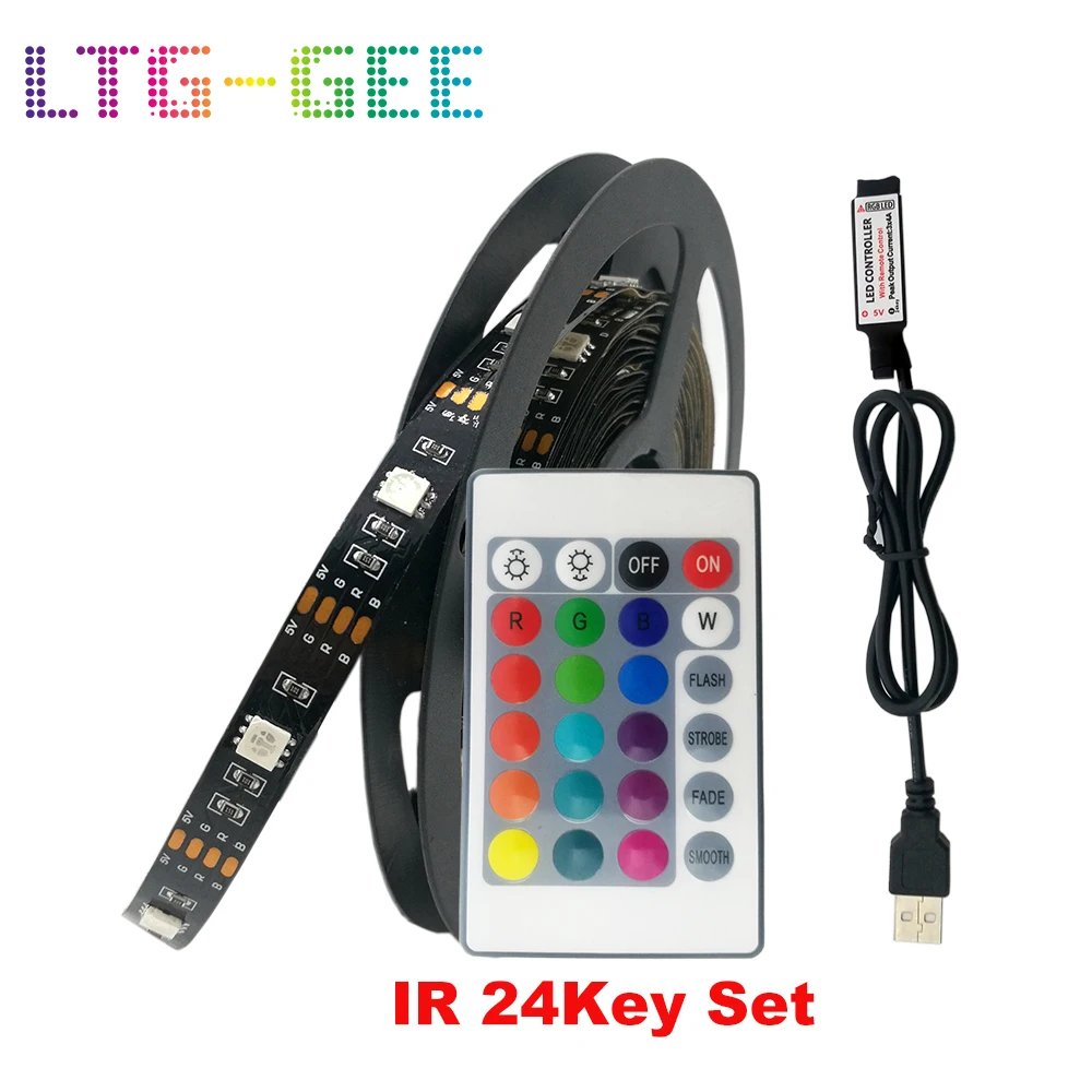 5v rgb 裸板 30灯 黑板+24键控制器