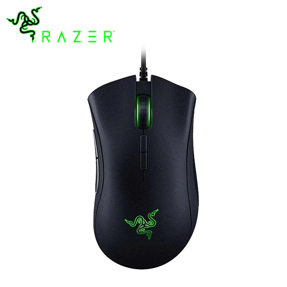 Дешево Проводная игровая мышь razer DeathAdder Elite 16000 dpi CHS упаковка эргономичная Chroma подсветка оптимизированная 450 ips eSports мышь
