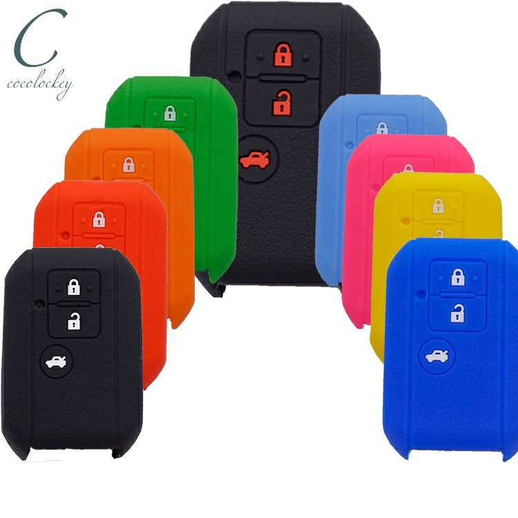 Cocolockey силиконовый Автомобильный ключ чехол Брелок для suzuki maruti dzire/ertiga / Swift ключ 3 кнопки без логотипа автомобиля стиль