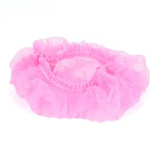 Women Men Disposable Shower Caps Non Woven Pleated Anti Dust Hat Bath Caps for Spa Hair Salon 100PCS/Pack