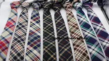 5 piece lot new men tie england tartan skinny tie cotton tie 5 5cm wide wholesale