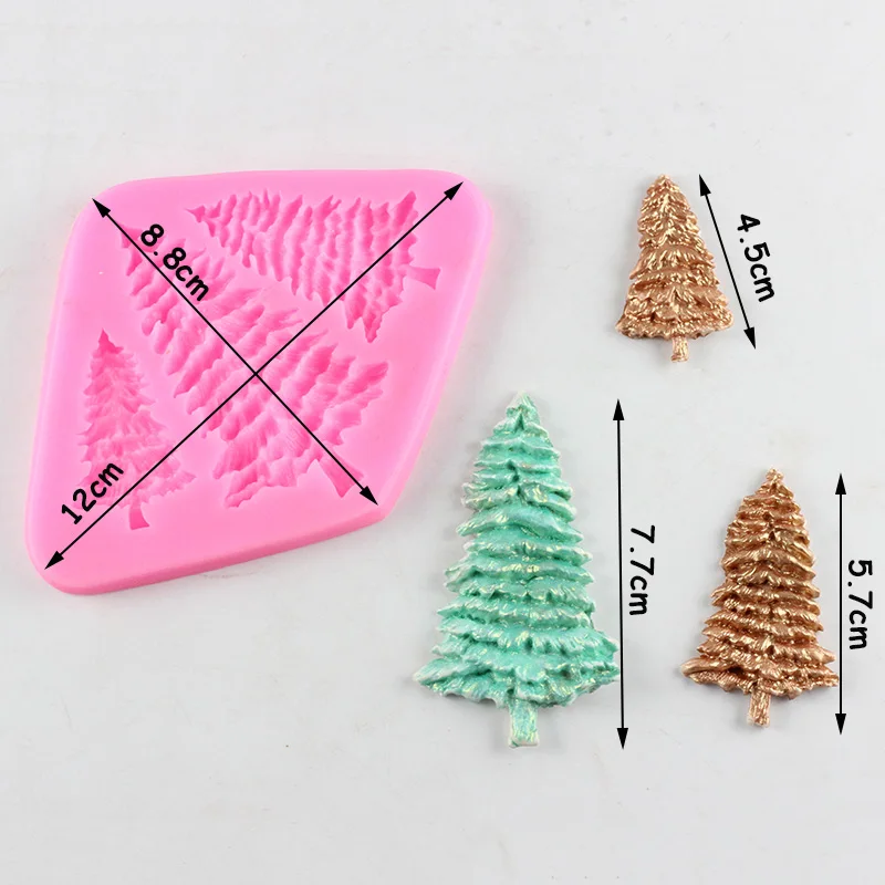 Рождественские елочные украшения для вечерние инструменты для украшения тортов из мастики DIY шоколадное печенье Конфеты Кекс силиконовая форма для выпечки