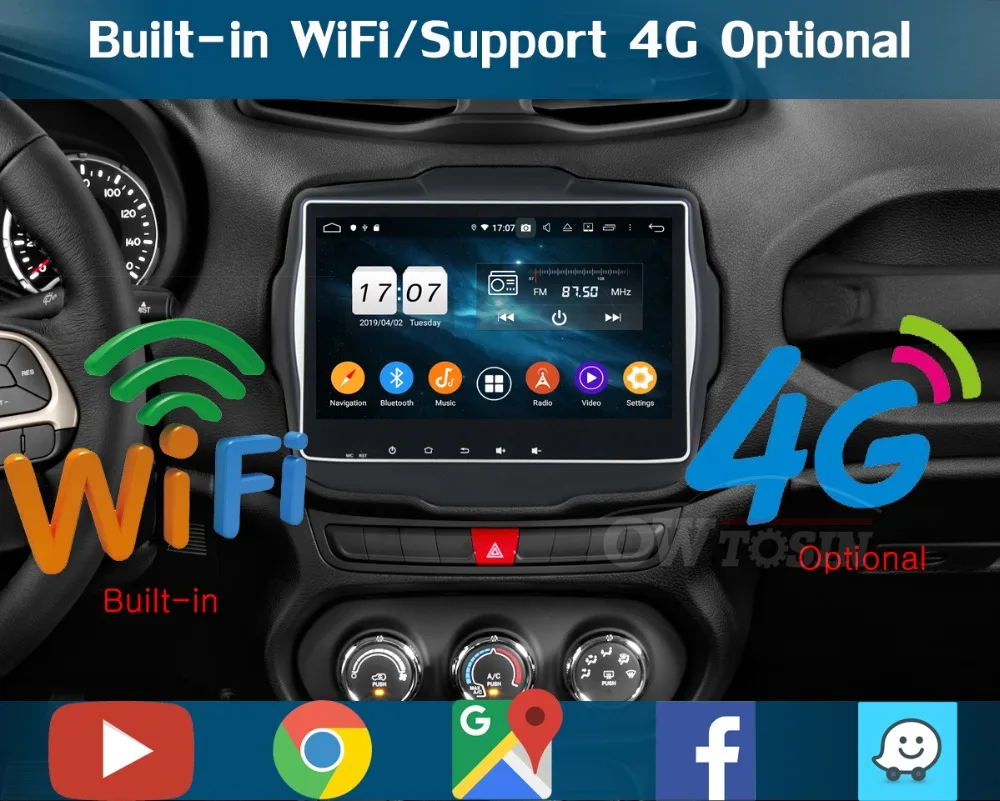 Best 10.1" IPS Android 9.0 Octa Core 4G RAM+64G ROM Car DVD Radio Player GPS For Jeep Renegade 2016 2017 2018 DSP CarPlay Parrot BT 9 Best 10.1" IPS Android 9.0 Octa Core 4G RAM+64G ROM Car DVD Radio Player GPS For Jeep Renegade 2016 2017 2018 DSP CarPlay Parrot BT 9