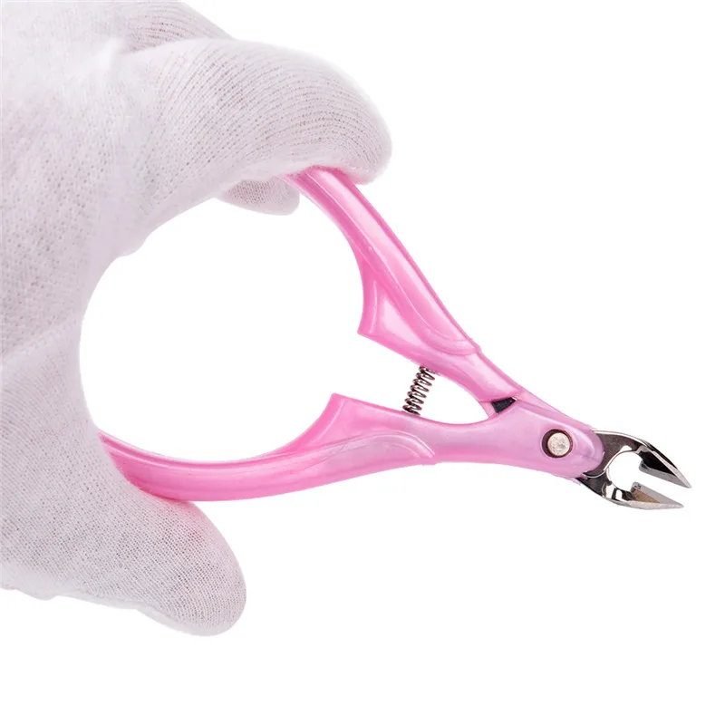 Ногтей ножницы для кутикулы Маникюр Уход кусачки Clipper инструмент розовый синий ножницы для кутикулы