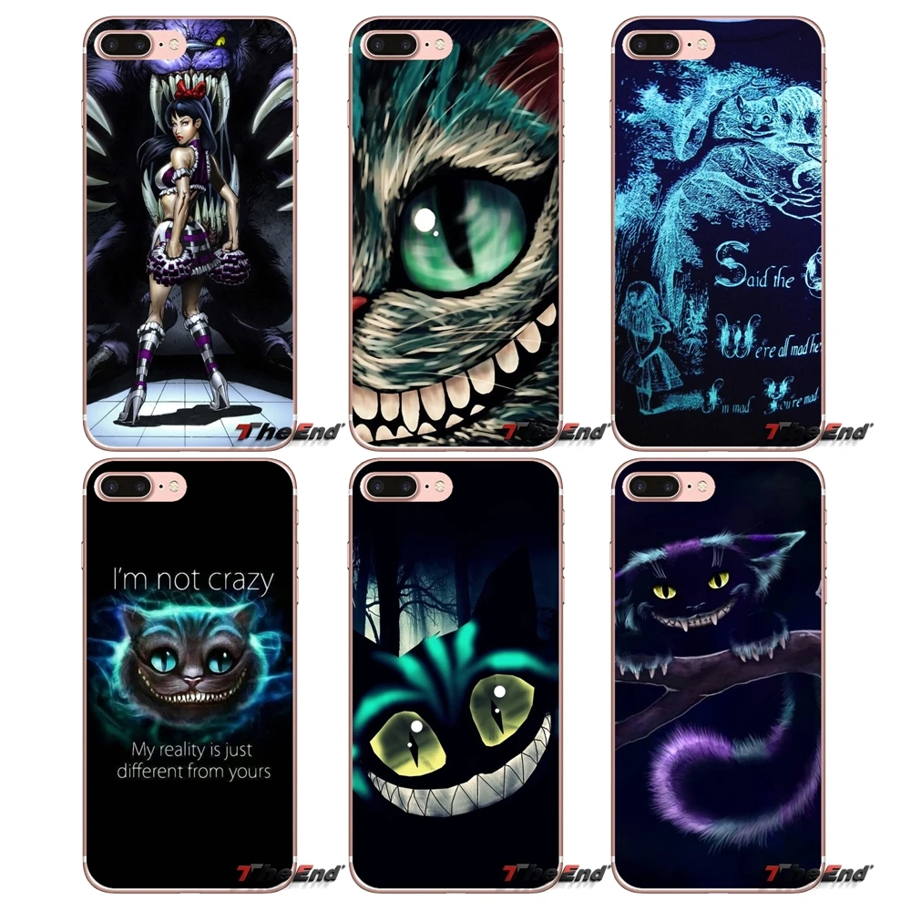 

For Xiaomi Mi6 Mi 6 A1 Max Mix 2 5X 6X Redmi Note 5 5A 4X 4A A4 4 Plus Pro Alice Cheshire Cat Silicone TPU Soft Case
