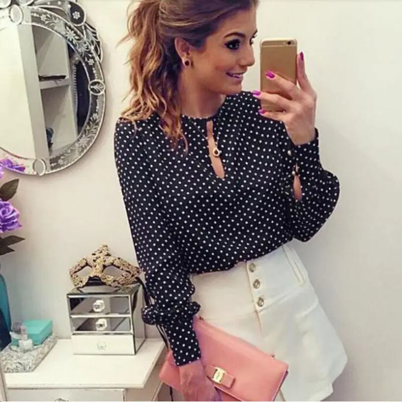 

Office Blusas Chemise Femme Shirt Women Summer Chiffon Blouse Tops Feminine Hippie Chic Clothes Women Female