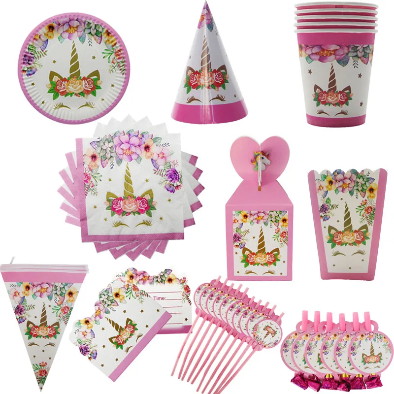 MEIDDING Unicorn Birthday Party Cupcake Display Stand Table Tableware Decor Unicorn Party Unicorn Decoration Supplies Cake Stand