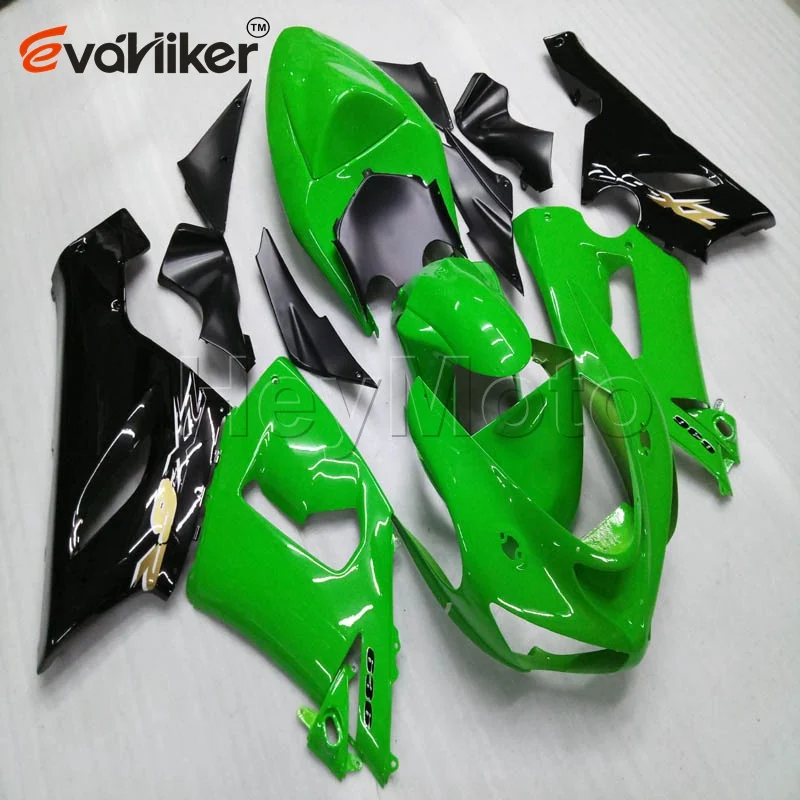 Обтекатели из АБС-пластика для ZX6R 2005 2006 черный зеленый ZX 6R 05 06 мотоциклетный хомут
