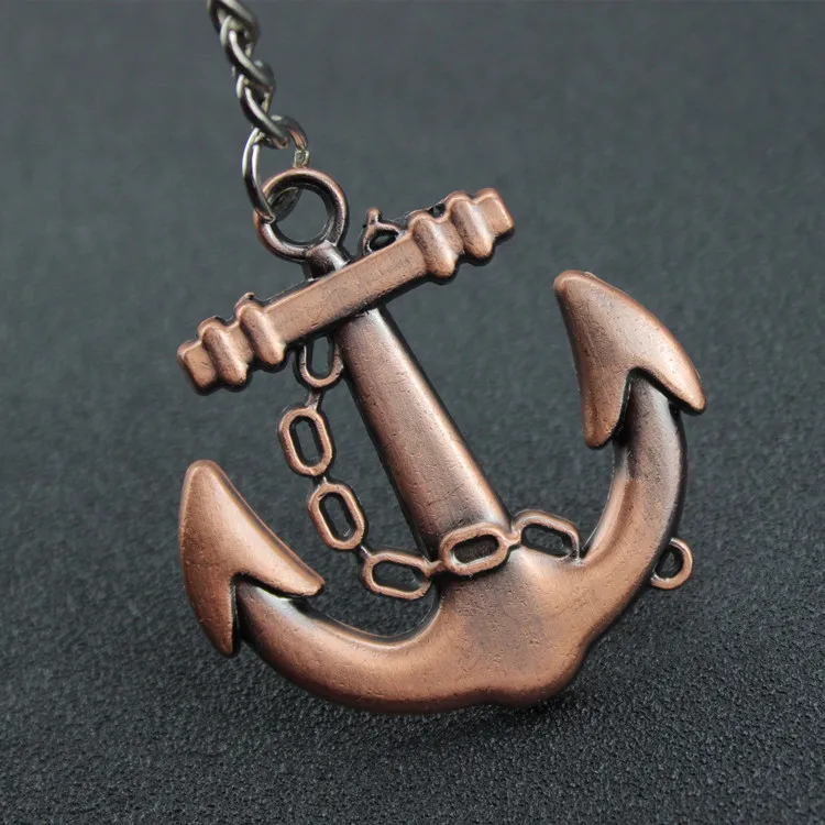 

New Brand Vintage Silver Anchor Keychain For Men Retro Gold Key Chain Ring Trinket Jewelry Gift Souvenirs Accessories Llaveros