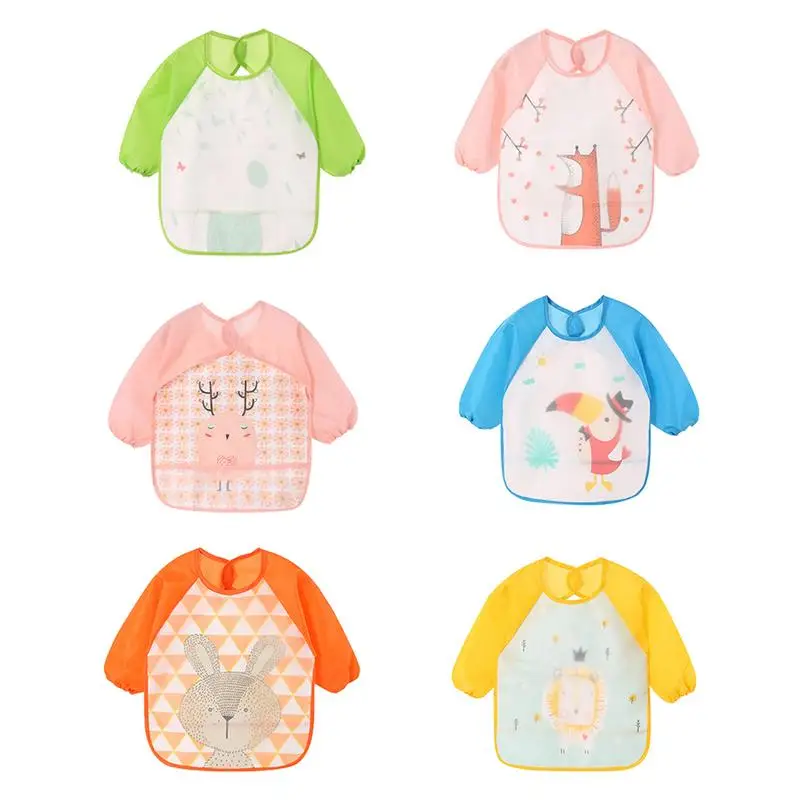 

Children's Waterproof Washing-free Feeding Bib EVA Baby Bib Hook Loop Design Durable Easy To Clean Hidden Feeding Bib Design