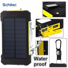 20000mAh Solar Power Bank Dual USB Power Bank waterproof powerbank baterry external Portable Solar Panel with