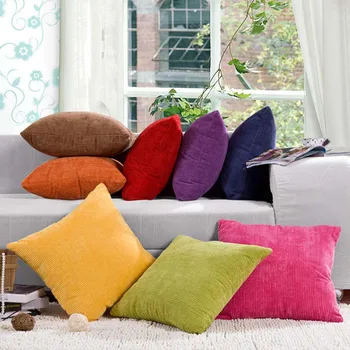 

High Quality Corn kernels Corduroy Sofa Decor throw Pillow Case Cushion# Square 45cm A609 PML