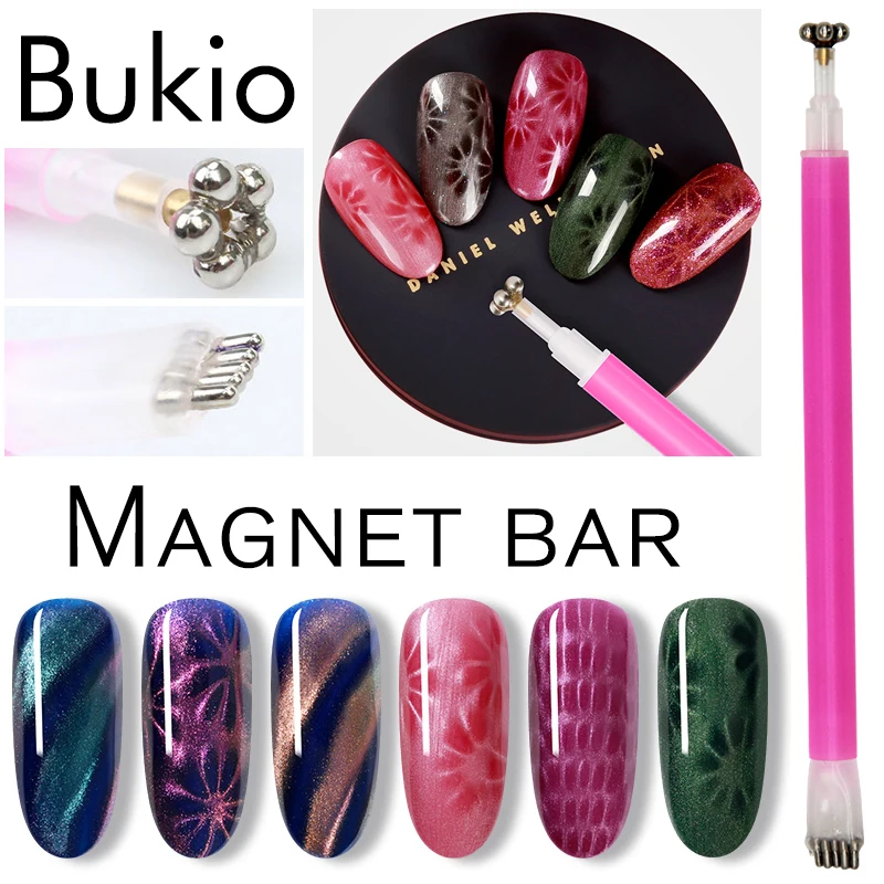 Bukio Double for Gel Nail Polish Flower Stripe Grid for