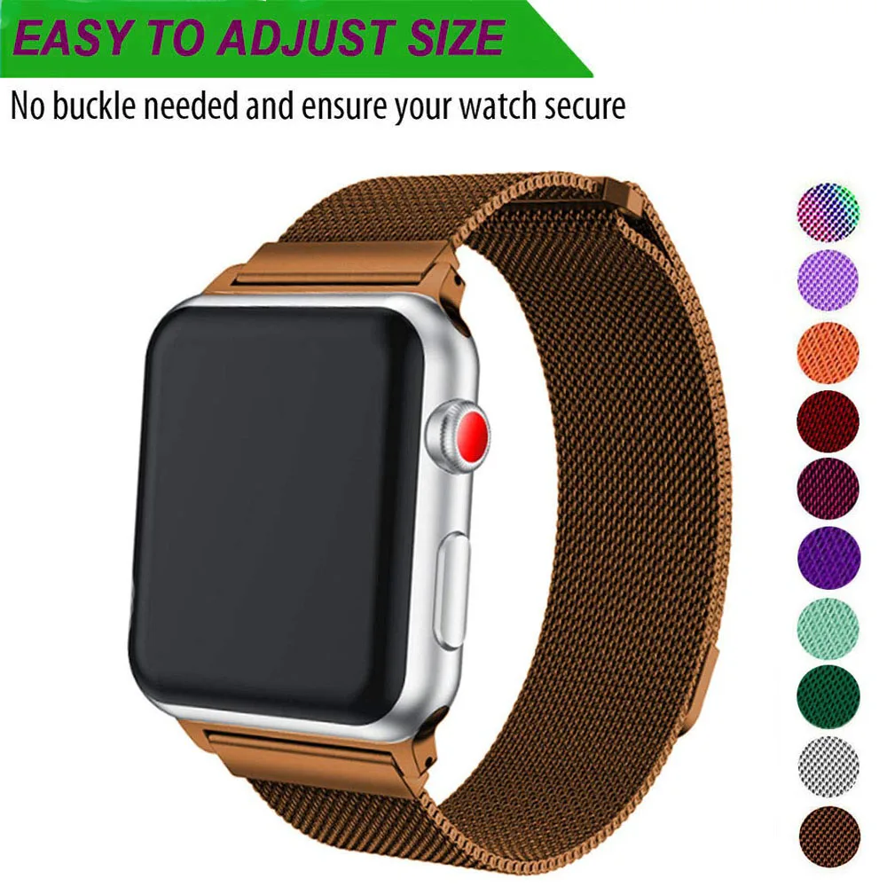 

Milanese Loop For Apple Watch band 42/38mm Stainless Steel Bracelet Wrist Strap Magnetic Buckle For iwatch Series4/3/2/1 40/44mm