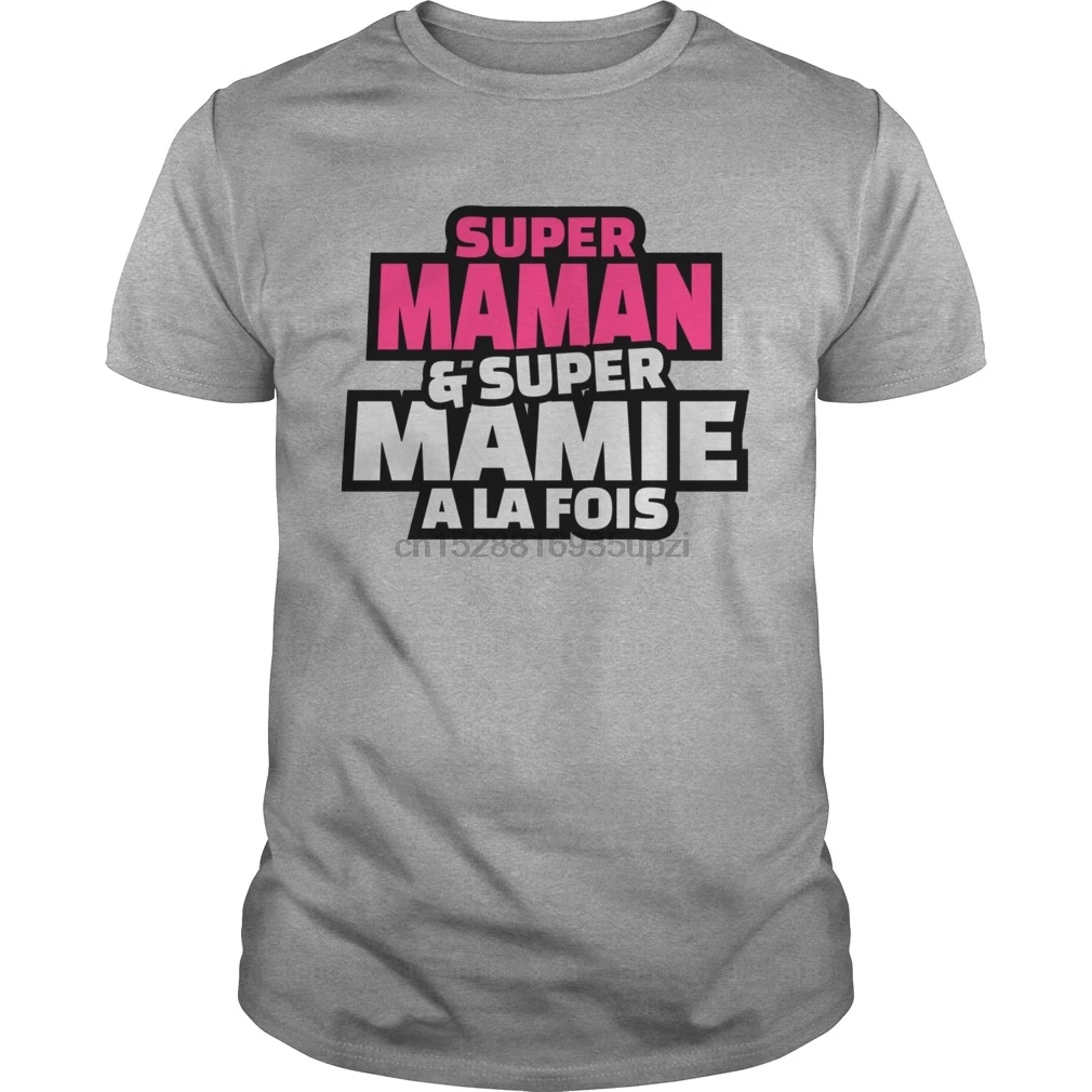 Мужская футболка с коротким рукавом super maman et mamie la fois крутая женская | одежда