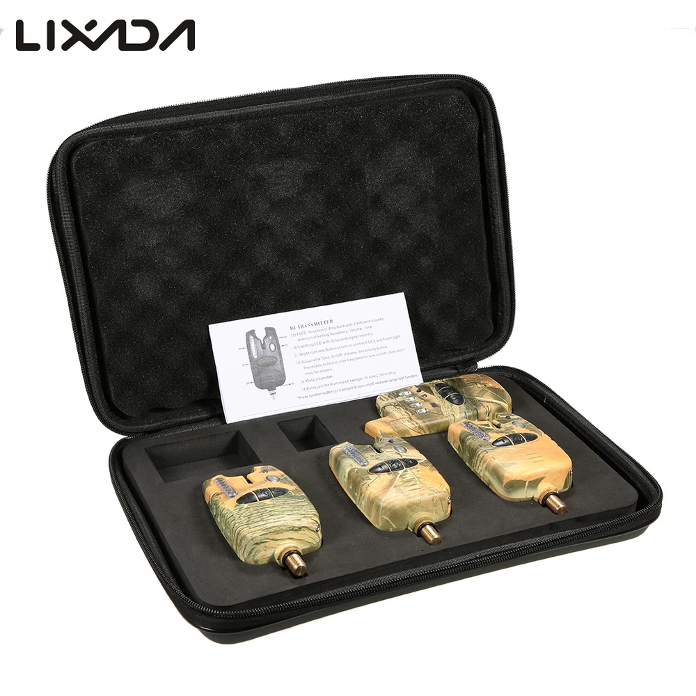 

Lixada LED Wireless Fishing Alarm Fishing Alerts Bite Alarm Set 3 1 Pesca Swinger Carp Indicator Receiver Fish Bell with Case