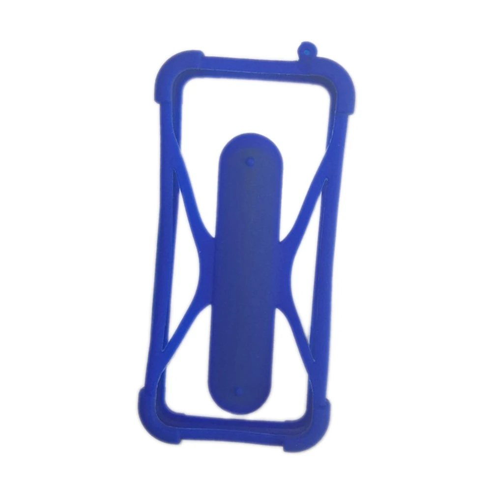 Красивый мягкий силиконовый универсальный чехол-бампер для телефона с держателем для samsung iPhone - Цвет: Sapphire Blue