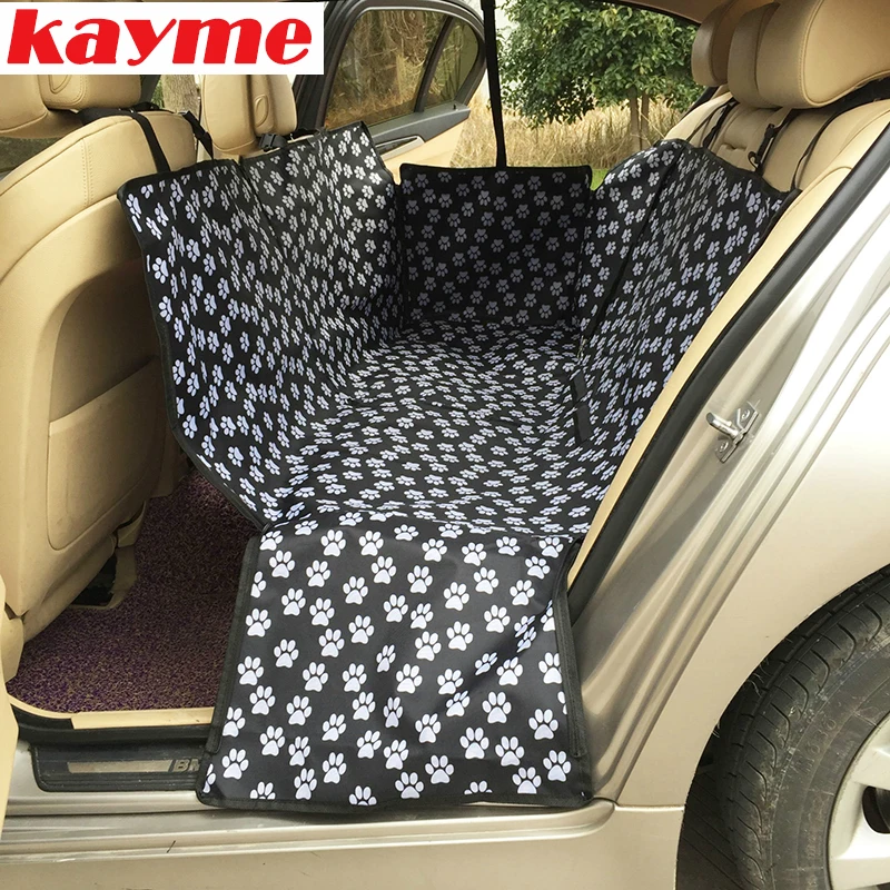 

Kayme Universal oxford pvc Pet Vehicle Seat Cover 59 x 51 inch Nonslip Folding Rear Back Cushion Car Trunk Mat
