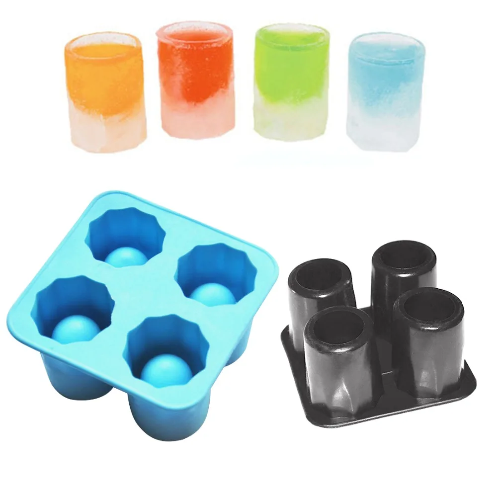 

Bar Party Drink Ice Tray Cool Shape Ice Cube Freeze Mold Ice Maker Mould You can eat a cup 4-Cup Ice mold cup