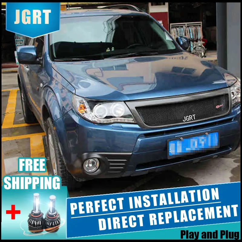 2 шт. светодиодный фары для Subaru forester 2009 2012 Автомобильный двойной ксеноновый