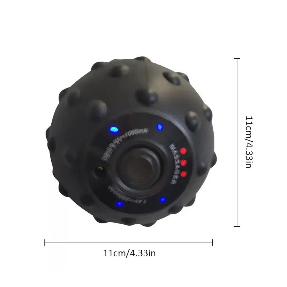 Вибрационный Массажный мяч, электрический массажный ролик, фитнес-мяч, облегчающий триггер, тренировочный мяч, мяч для расслабления мышц