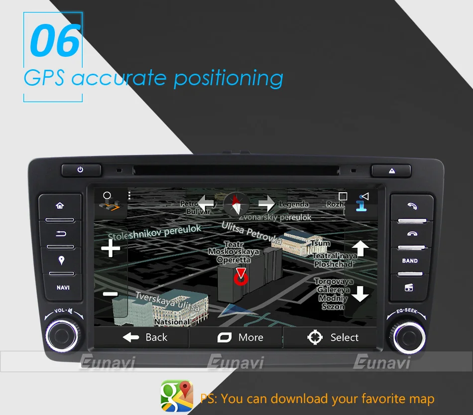 Perfect Eunavi 2 Din Car DVD GPS For Skoda Octavia 2012 2013 A 5 A5 Yeti Fabia Car Android 9.0 Quad Core RAM 2GB Stereo Radio Navigation 14