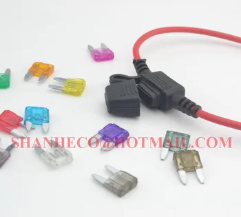 

8pcs waterproof auto inline Mini In-Line Fuse Holder + 1pcs Fuse Inserts