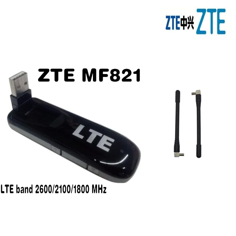 Zte MF821 100 Мбит/с 4G LTE FDD Модем 4G модем 4g usb mondem plus 2 шт 4g антенна