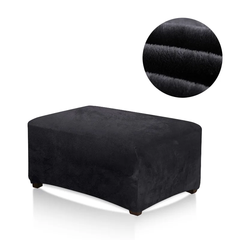 

Plush fabric Square ottoman cover Stool Cover Dust-proof Home Textile footrest Cover footstool Thick Cover 115x65x42cm
