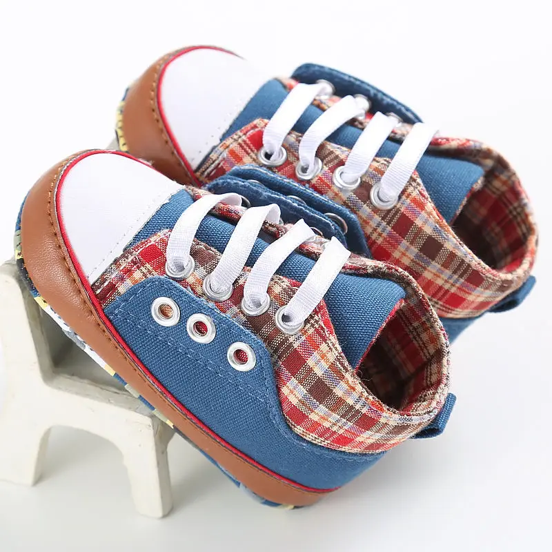 

WONBO Baby Boys Sneakers Gingham Shoes Newborn Infant Kids Bebe Sports Shoes Prewalkers Crib Toddler Classic Footwear