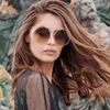 Vintage Round Big Size Oversized lens Mirror  Sunglasses Women Brand Designer Metal Frame Lady Sun Glasses  Lady Cool Retro ► Photo 2/6