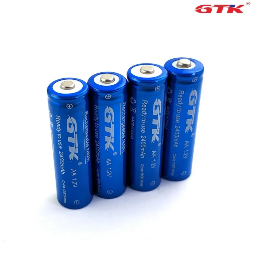 4 шт./лот GTK AA Аккумуляторная батарея 2400 mAh Ni-MH 1,2 v aa батареи/2500 2700 mah aa nimh батарея/3000 aa игрушка пульт дистанционного управления