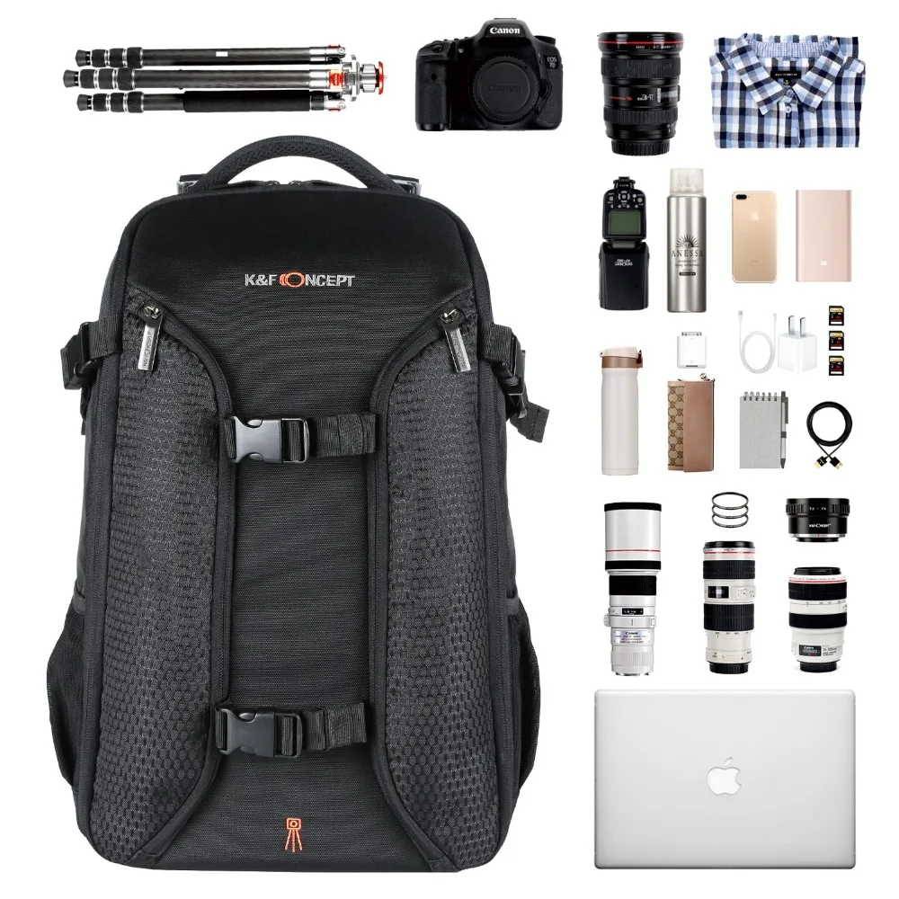 K&F Concept Professional Camera Backpack,15.6" Laptop Large Capacity