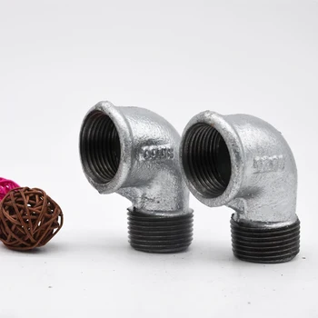 

1pcs/lot Malleable iron Pipe Fittings 90 degree Elbows Reducing M&F Strong pressure resistance Elbows High Quality Pipe Fittings