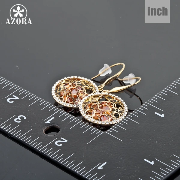 Серьги подвески золотого цвета с фианитами TE0047|drop earrings|earrings dropscolorful dropping earrings |