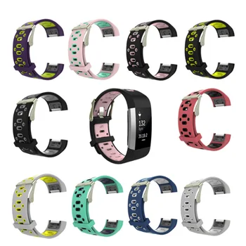 

Colorful Strap For Fitbit Charge 2 Sport Silicone Band Wrist Strap For Fitbit Charge2 Smart Bracelet Smart Wristband Accessories