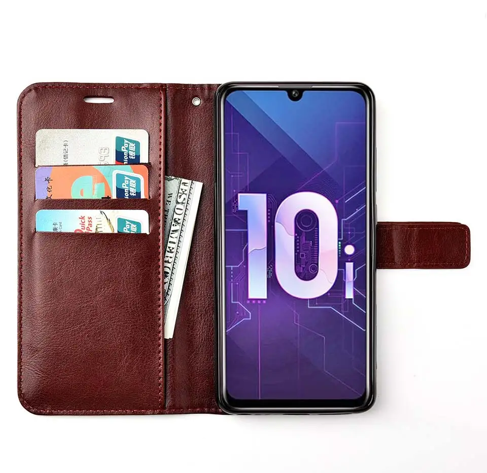 Кожаный чехол книжка для Huawei Honor 10i телефона 10 i Honor10i искусственная кожа|Бамперы| |