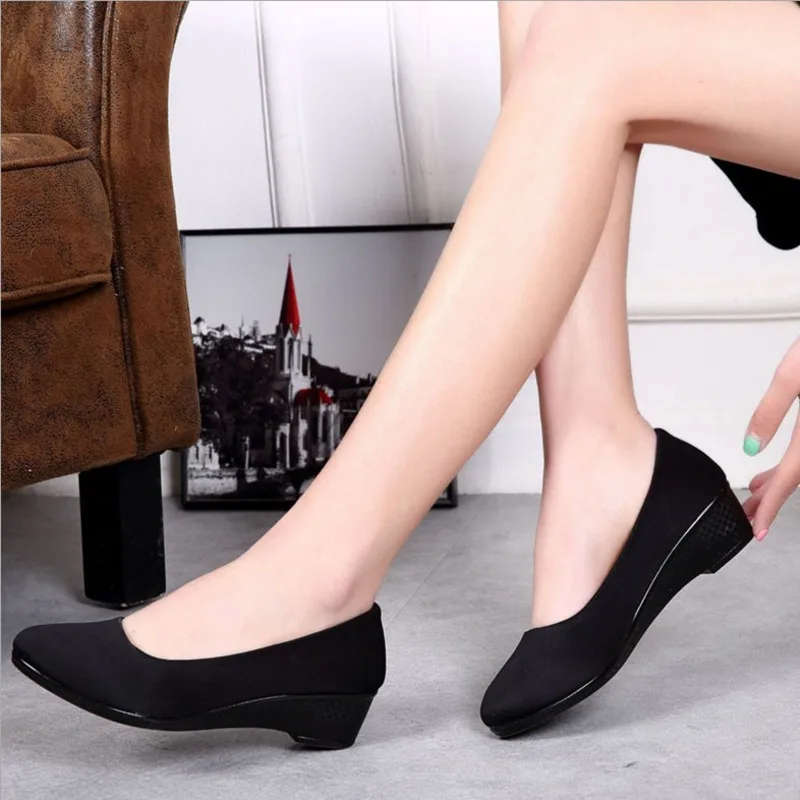Женские туфли лодочки на низком каблуке с круглым носком|sapato feminino|ladies pumpsbrand pumps |