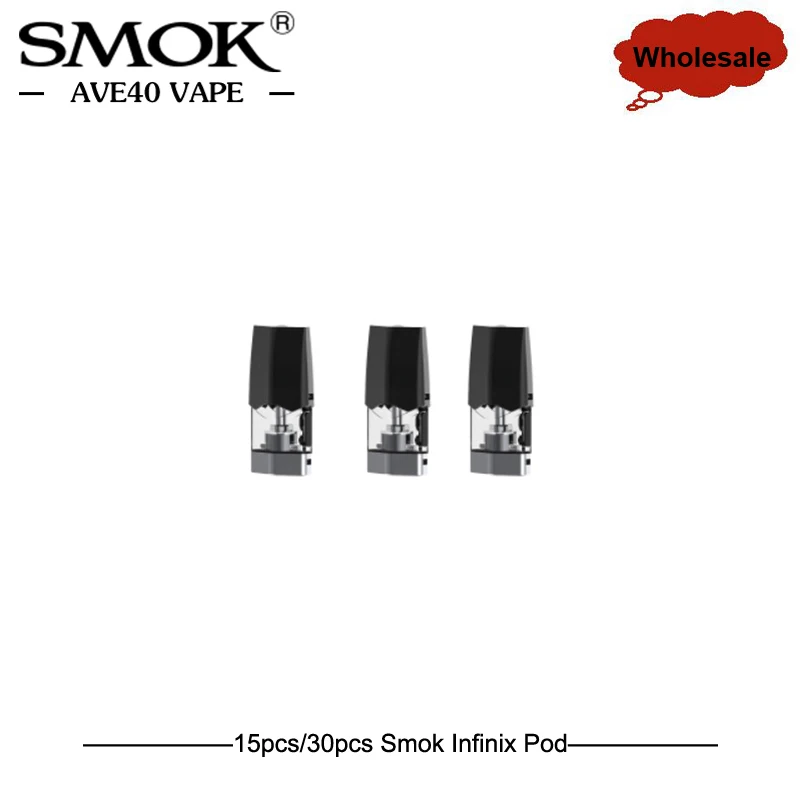 Просвет SMOK 15/30pcs Оригинальный Vape Infinix Pod 2 мл заменить картридж для извилистый е