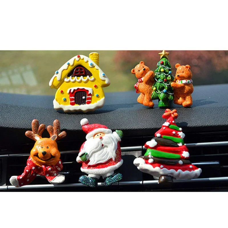 Автомобильный освежитель воздуха на выходе клип украшение для парфюмерных изделий Санта-Клаус собака украшения для рождественской ёлки духи клип на год