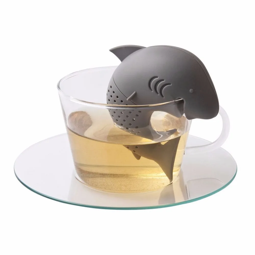 

ZORASUN Cute Shark Tea Infuser Heat Resistant Silicone Loose Tea Leaf Strainer Herbal Spice Filter Diffuser