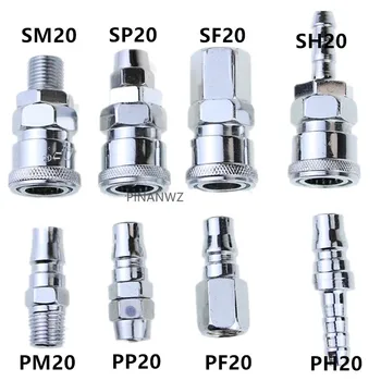

Pneumatic fitting C type Quick connector High pressure coupling PP20 SP20 PF20 SF20 PH20 SH20 PM20 SM20 work on Air compressor