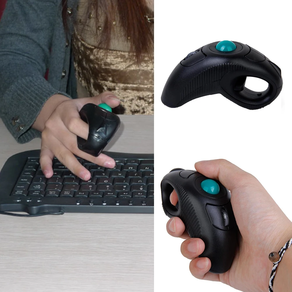 10 м черная беспроводная 2,4G воздушная мышь портативная трекбол мышь мини USB оптическая трекбол-мыши для ноутбука