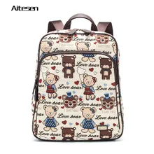 Мода холст сумка для ноутбука мультфильм винтажный стиль mochila couro высокое качество 2016 горячие продажа mochila ноутбук рюкзак конструктор