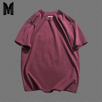 

2019 Summer New Solid Basic t shirt Men O-neck 100%Cotton Slim Fit tshirt Male High Quality Breathable Tees Y1735