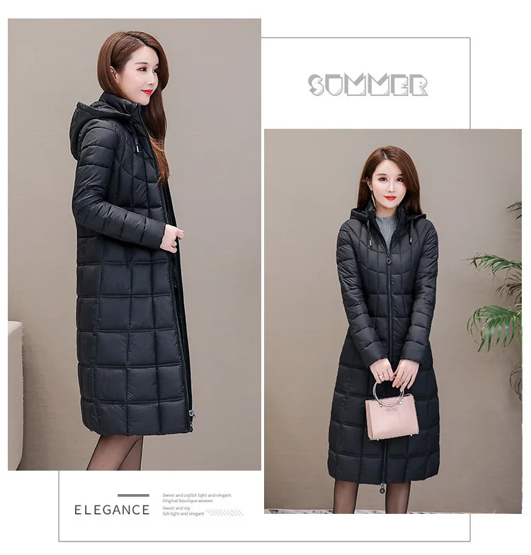 New Winter Jackets Women Plus Size 4XL Casual Hooded Warm Cotton Padded Coat Female Long Down Jacket Women Parkas Outerwear